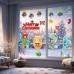 Christmas stickers, creative Christmas tree stickers, static cling stickers, gift bells, snowflakes, glass stickers