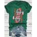 Chess and Card QQ Printed New Round Neck Loose Short Sleeve