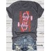 Chess and Card QQ Printed New Round Neck Loose Short Sleeve