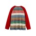 Gradient Stripe Loose Casual Round Neck Pullover Hoodie