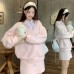 Pattern Style Sleeve Length Neckline  Casual Style Patchwork Long Sleeve Polo Collar Sweatshirt