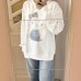 Cute Cat Print Long Sleeve Loose T-Shirt for Women, Casual Sweatshirt
