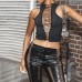 Sexy strapless sleeveless top with exposed navel vest