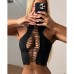 Sexy strapless sleeveless top with exposed navel vest