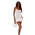 Sexy backless ruffled camisole dress for women