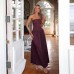 Strapless and waist cinching A-line sexy backless dress for women