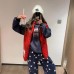 Casual Loose Mid-Length Round Neck Women's Hoodie with KT Cat Back Pocket Design