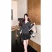 V-neck Long Sleeve Tie Waist Fitted Silhouette Women's Top V-neck Long Sleeve Tie Waist Fitted Silhouette Women's Top