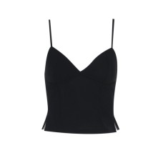 Slim fit basic small slit camisole top Slim fit basic small slit camisole top