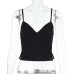 Slim fit basic small slit camisole top