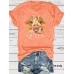QUEEN Pattern Round Neck Short Sleeve