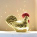 Ornamental Chicken Sculpture with Mirror Tiles
