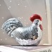 Ornamental Chicken Sculpture with Mirror Tiles