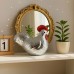 Ornamental Chicken Sculpture with Mirror Tiles