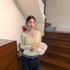 Lace Inner Top for Women Slim Fit, Chic Style, Long Sleeve Lace Inner Top for Women Slim Fit, Chic Style, Long Sleeve