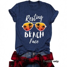 Resting BEACH Face Loose Short Sleeve