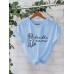 Short sleeved round neck