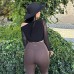 Elegant slim fit slanted shoulder mesh sleeve long sleeved top for women