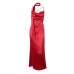 Sexy slim satin ribbon camisole skirt