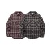 Loose Casual Color-Blocked Checkered Long Sleeve Turn-Down Collar Shirt
