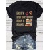 EASILY DISTRACTED Round Neck Short Sleeve