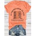 Pattern round neck short sleeved shirt
