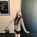 Hooded Design Short Coat for Petite Women, Lightweight Outerwear with Hood and Sleeveless Style
