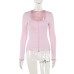 Retro style simple casual versatile square neck top for women