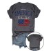 Independence Day Pattern Round Neck Short Sleeve