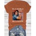 Pattern round neck short sleeved shirt