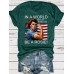 Pattern round neck short sleeved shirt