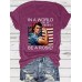 Pattern round neck short sleeved shirt