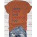 Easter pattern round neck short sleeved shirt