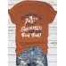 Hot dog pattern round neck short sleeved shirt