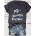 Hot dog pattern round neck short sleeved shirt