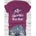 Hot dog pattern round neck short sleeved shirt