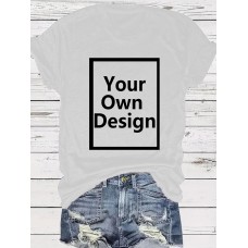 Pattern round neck short sleeved shirt