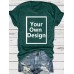 Pattern round neck short sleeved shirt