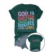 Slogan pattern round neck short sleeved shirt