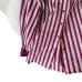 Purple Striped Collar Shirt for Women, Versatile Vintage Elegant Top