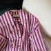 Purple Striped Collar Shirt for Women, Versatile Vintage Elegant Top