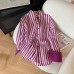 Purple Striped Collar Shirt for Women, Versatile Vintage Elegant Top