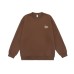Feather Print Long Sleeve Round Neck Unisex Loose Hoodie
