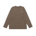 Round Neck Long Sleeve T-Shirt Unisex Loose Fit Letter Print Basic Tee