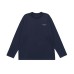 Round Neck Long Sleeve T-Shirt Unisex Loose Fit Letter Print Basic Tee