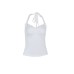 Bow decoration suspender slim fit versatile hanging neck top