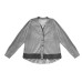 Fashionable style V-neck Color-block Knit Cardigan for Women Loose Fit Oversized Outerwear