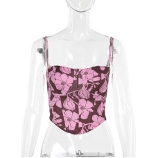 Printed strap camisole top for women