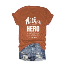 Pattern printed round neck short sleeved shirt