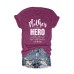 Pattern printed round neck short sleeved shirt